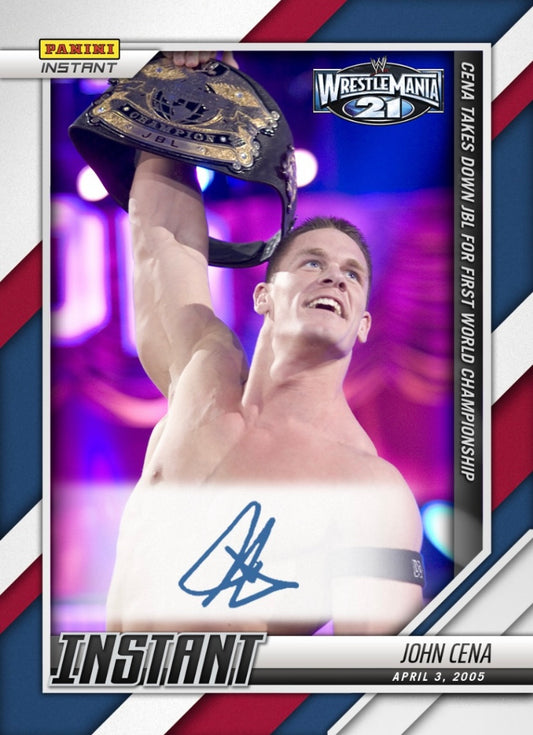 John Cena – Cena Takes Down JBL for First World Championship trading card PW Catalog