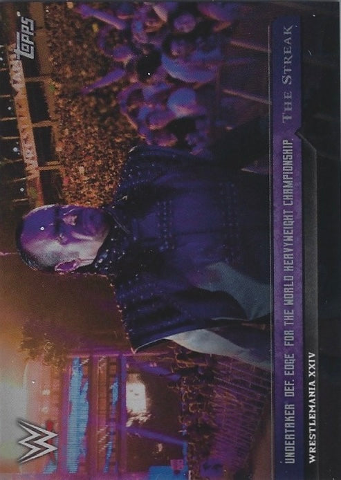 Wrestlemania Xxiv – Undertaker DEF. Edge for the World Heavyweight Championship trading card PW Catalog