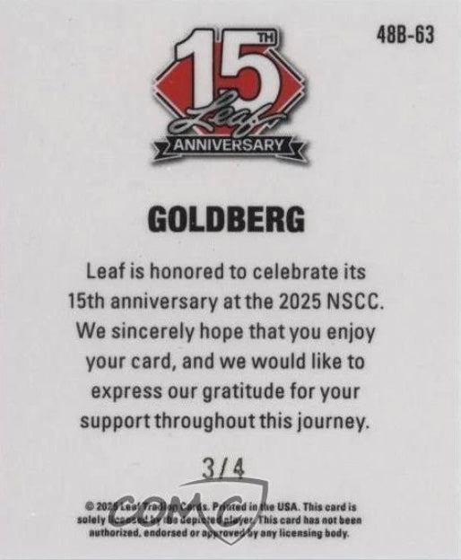 Goldberg trading card PW Catalog