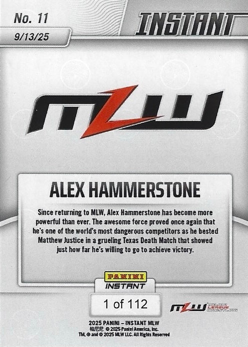 Alex Hammerstone – Alex Hammerstone IS Texas Death Match Tough trading card PW Catalog