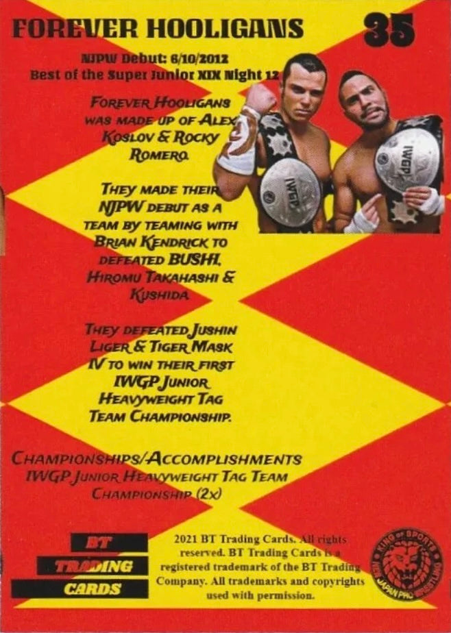 Forever Hooligans trading card PW Catalog