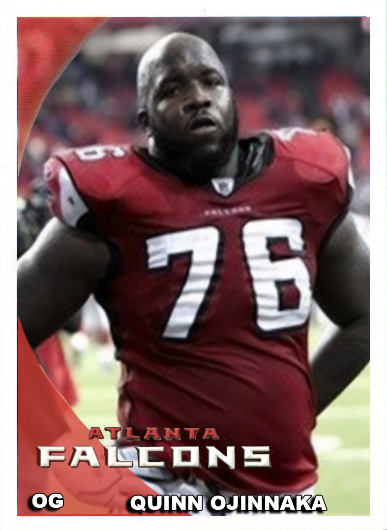 Quinn Ojinnaka – Atlanta Falcons trading card PW Catalog