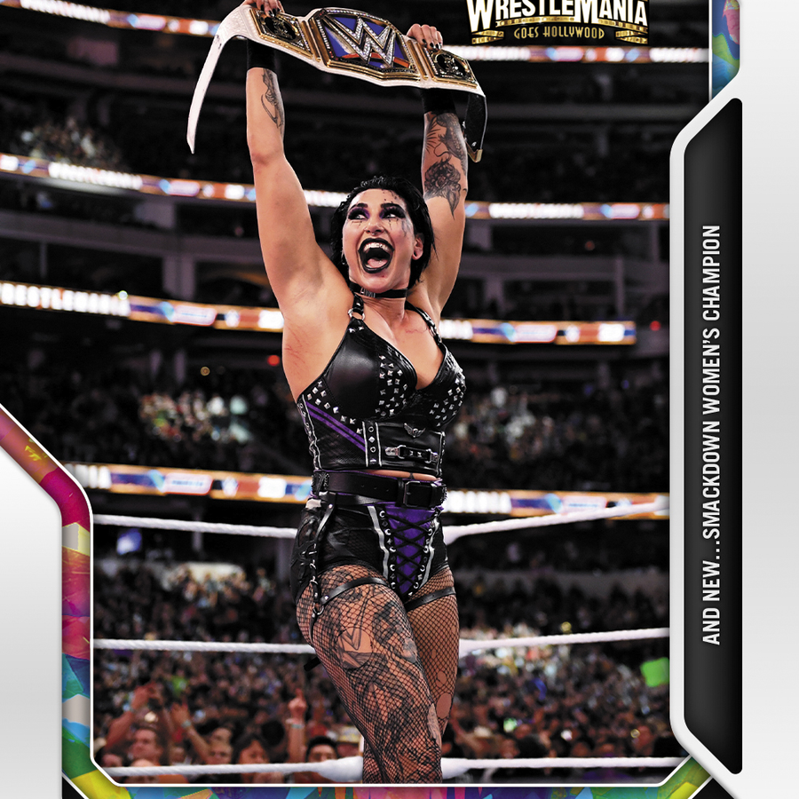 Rhea Ripley – and NEW… Smackdown Women’s Champion trading card PW Catalog
