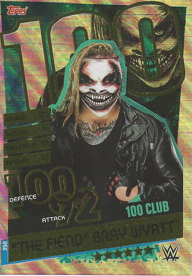 WWE Topps Slam Attax Reloaded 2020 "The Fiend" Bray Wyatt 100 Club #350