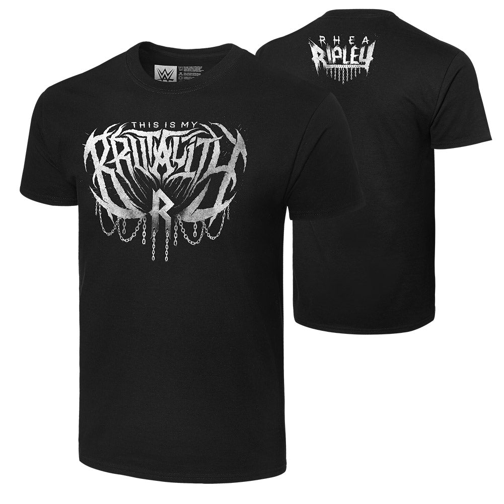 Rhea Ripley "This is My Brutality" Logo Authentic T-Shirt T-Shirt PW Catalog