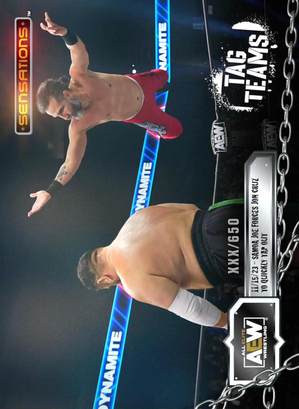 11/15/23 – Samoa JOE – Samoa JOE Forces JON Cruz to Quickly TAP Out trading card PW Catalog