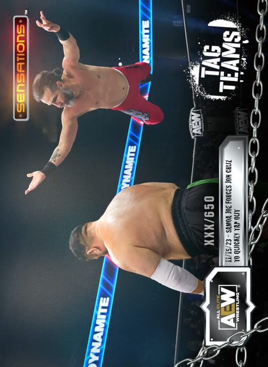 11/15/23 – Samoa JOE – Samoa JOE Forces JON Cruz to Quickly TAP Out trading card PW Catalog