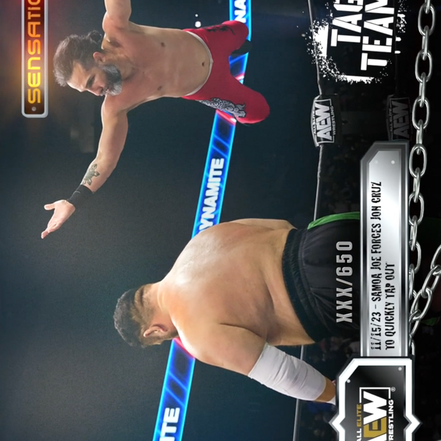 11/15/23 – Samoa JOE – Samoa JOE Forces JON Cruz to Quickly TAP Out trading card PW Catalog