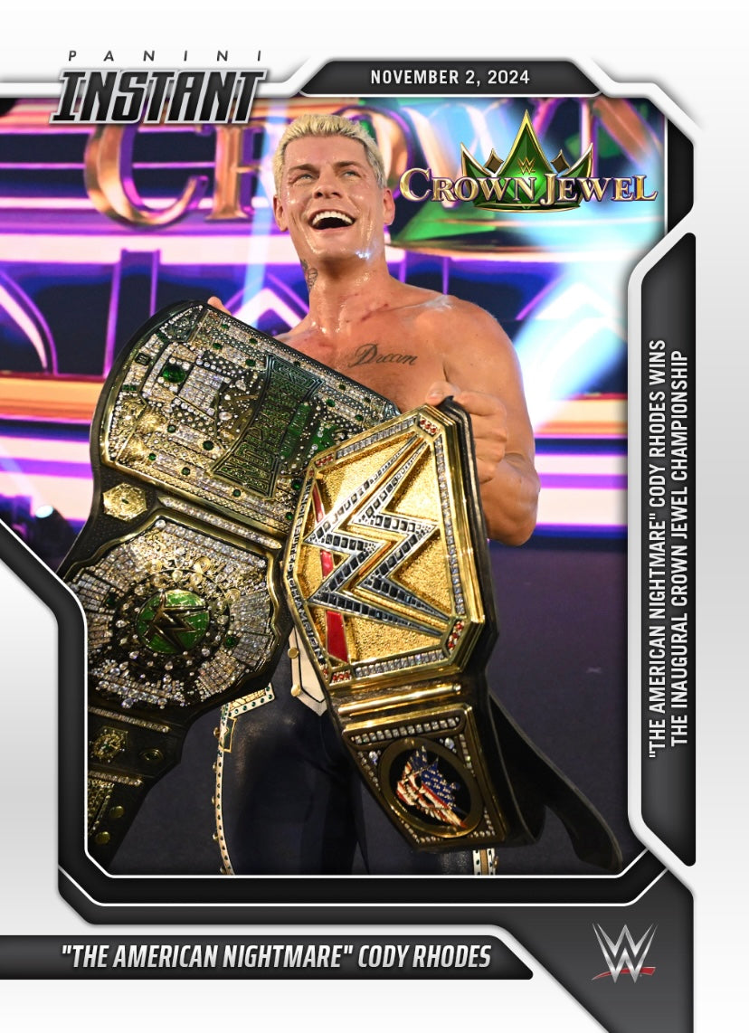 “The American Nightmare” Cody Rhodes – “the American Nightmare” Cody Rhodes Wins the Inaugural Crown Jewel Championship
