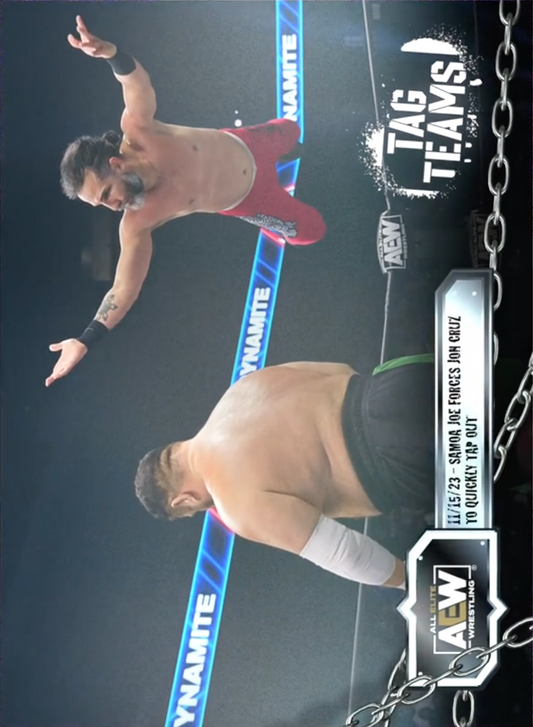11/15/23 – Samoa JOE – Samoa JOE Forces JON Cruz to Quickly TAP Out trading card PW Catalog
