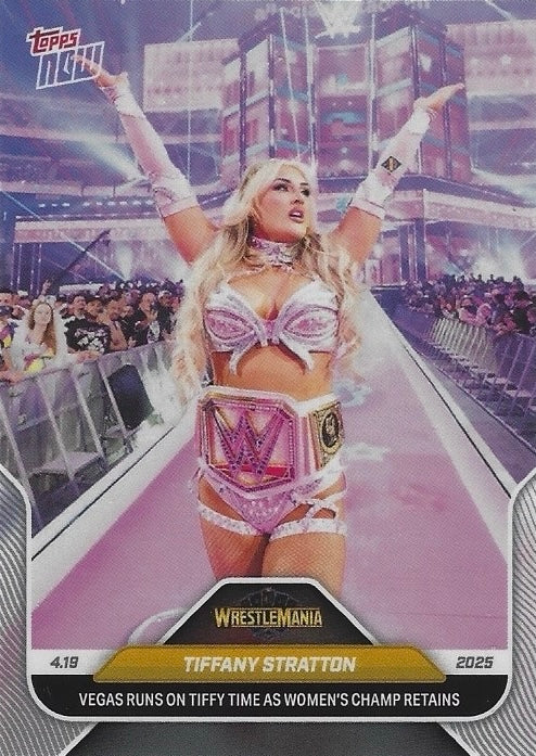 Tiffany Stratton Vegas Runs on Tiffy Time AS Women’s Champ Retains trading card PW Catalog