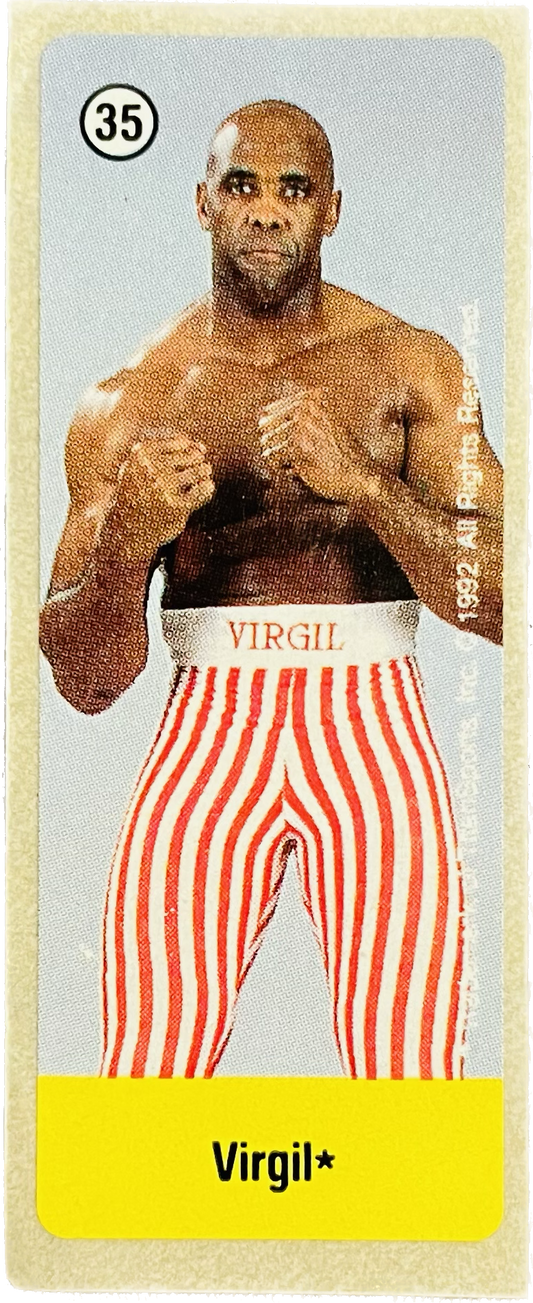 WWF Dunkin Bubble Gum Stickers (1992) No. 35 Virgil PW Catalog