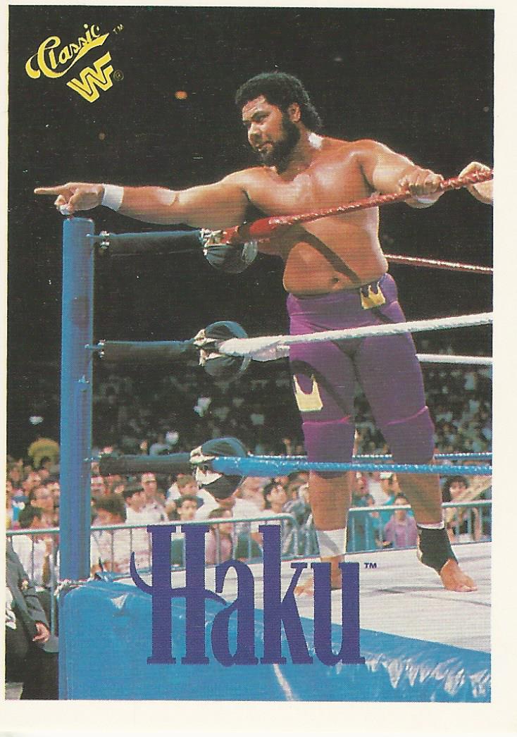 WWF Classic Trading Cards 1990 Haku No.35 trading card PW Catalog