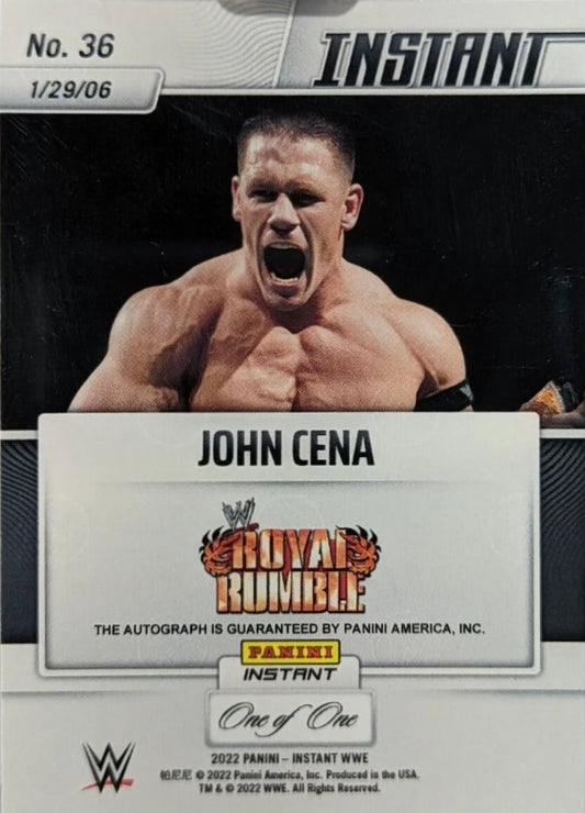 John Cena – Cena Defeats Edge to Regain WWE Championship trading card PW Catalog