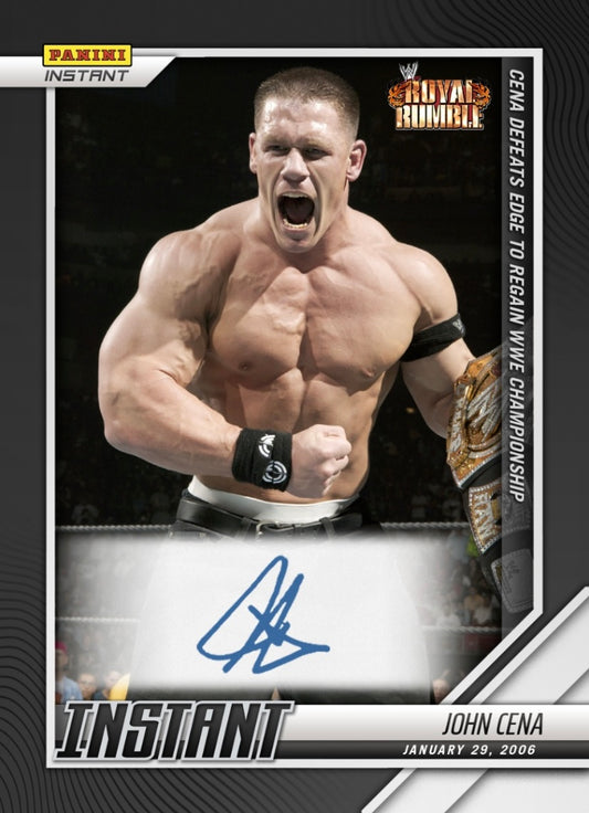 John Cena – Cena Defeats Edge to Regain WWE Championship trading card PW Catalog