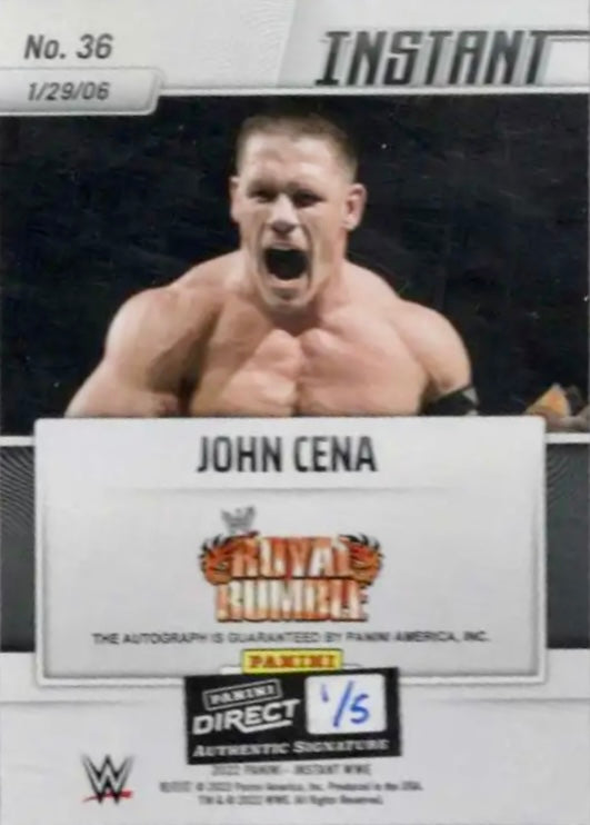 John Cena – Cena Defeats Edge to Regain WWE Championship trading card PW Catalog