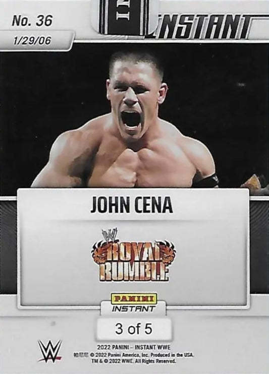 John Cena – Cena Defeats Edge to Regain WWE Championship trading card PW Catalog