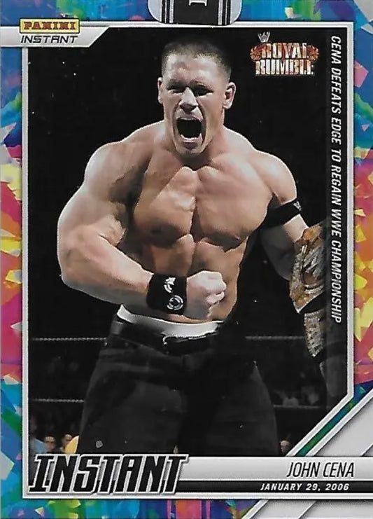 John Cena – Cena Defeats Edge to Regain WWE Championship trading card PW Catalog
