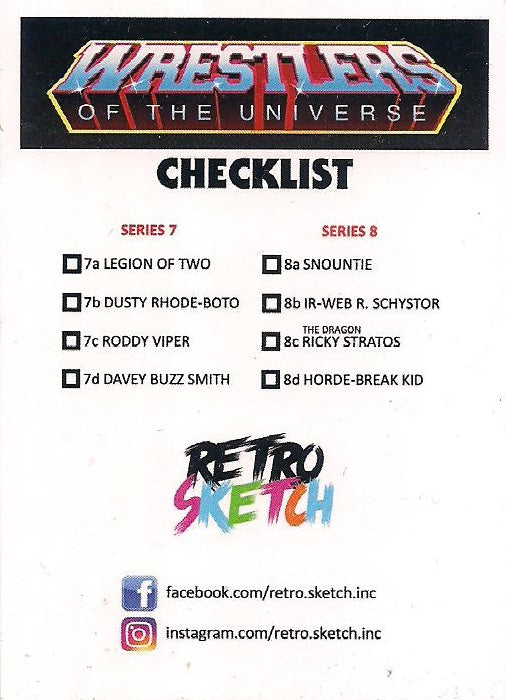 Series 7 / Series 8 Checklist trading card PW Catalog