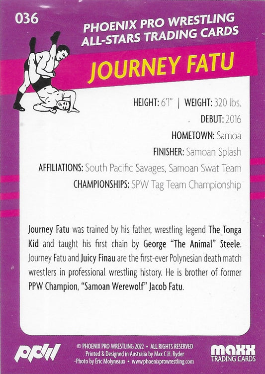 Journey Fatu trading card PW Catalog