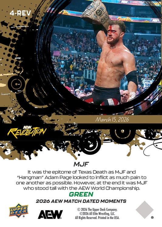 MJF – MJF Retains HIS AEW World Championship in a Texas Death Match Over “Hangman” Adam Page