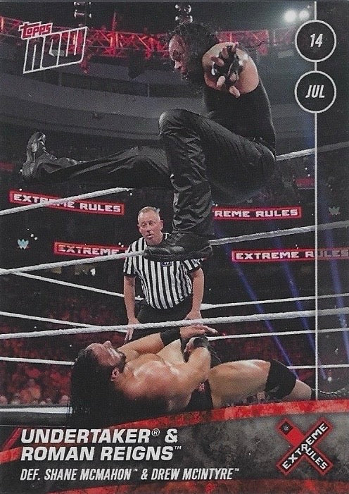 Undertaker & Roman Reigns DEF. Shane Mcmahon & Drew Mcintyre