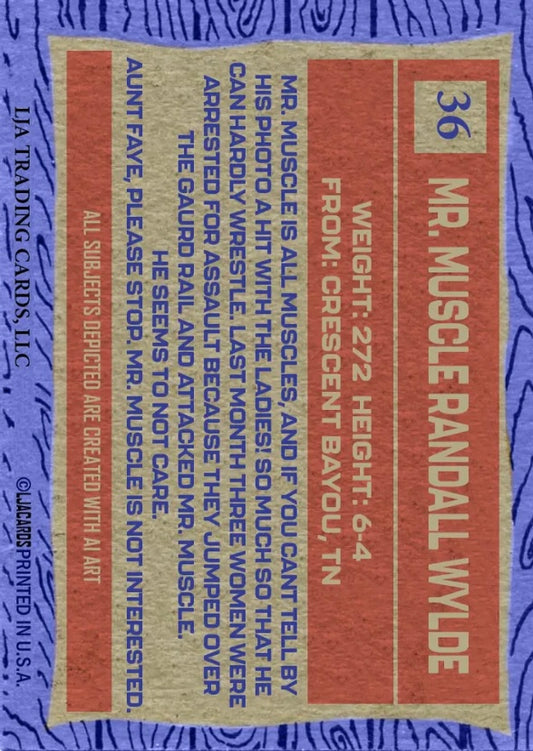 MR. Muscle Randall Wylde trading card PW Catalog