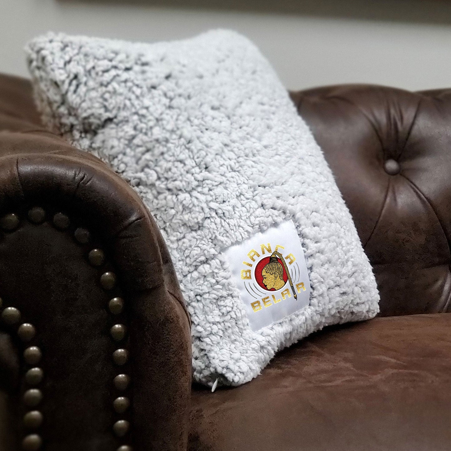 Bianca Belair "Est of WWE" Sherpa Throw Pillow