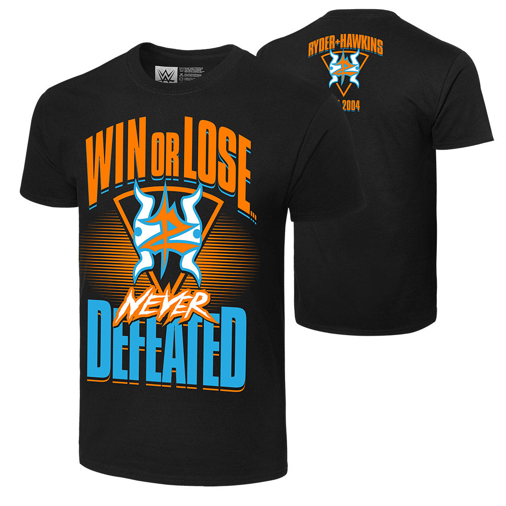 Zack Ryder & Curt Hawkins "Never Defeated" Authentic T-Shirt T-Shirt PW Catalog