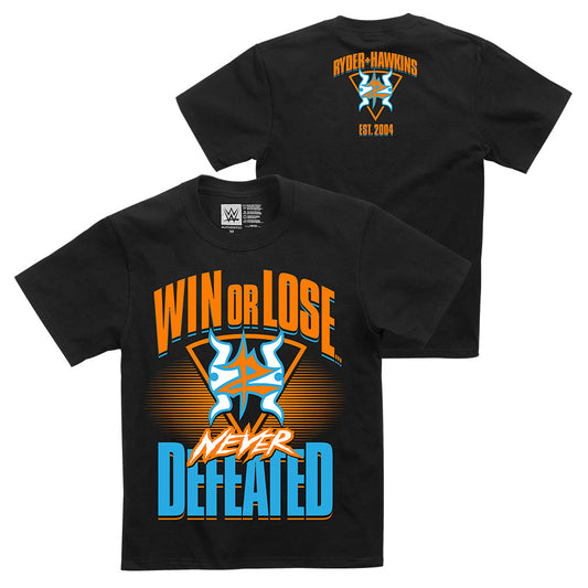 Zack Ryder & Curt Hawkins "Never Defeated" Youth Authentic T-Shirt T-Shirt PW Catalog