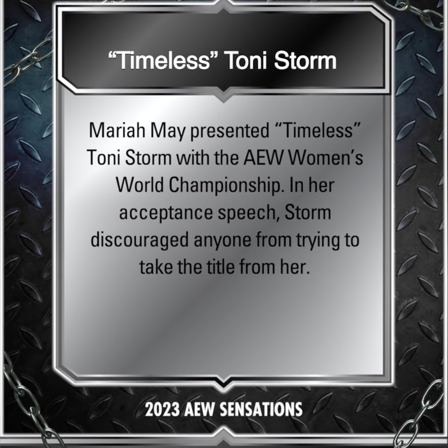 11/22/23 – “Timeless” Toni Storm – “Timeless” Toni Storm Accepts the AEW Women’s World Championship