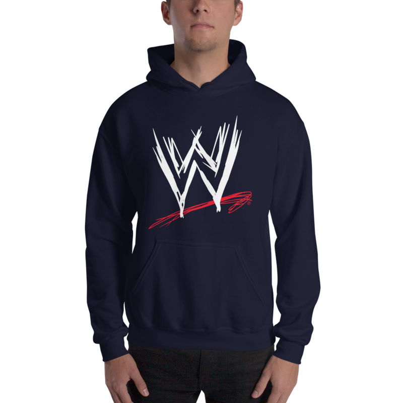 WWE Scratch Logo Pullover Hoodie Sweatshirt