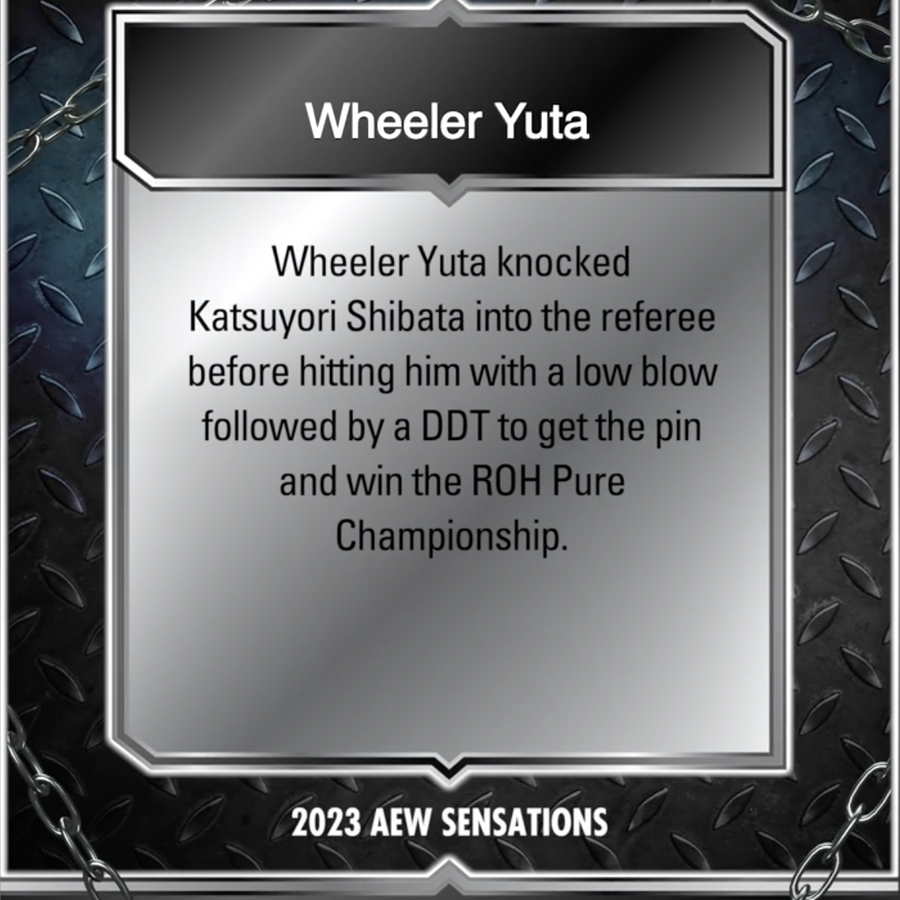 11/25/23 – Wheeler Yuta – Wheeler Yuta Claims ROH Pure Championship