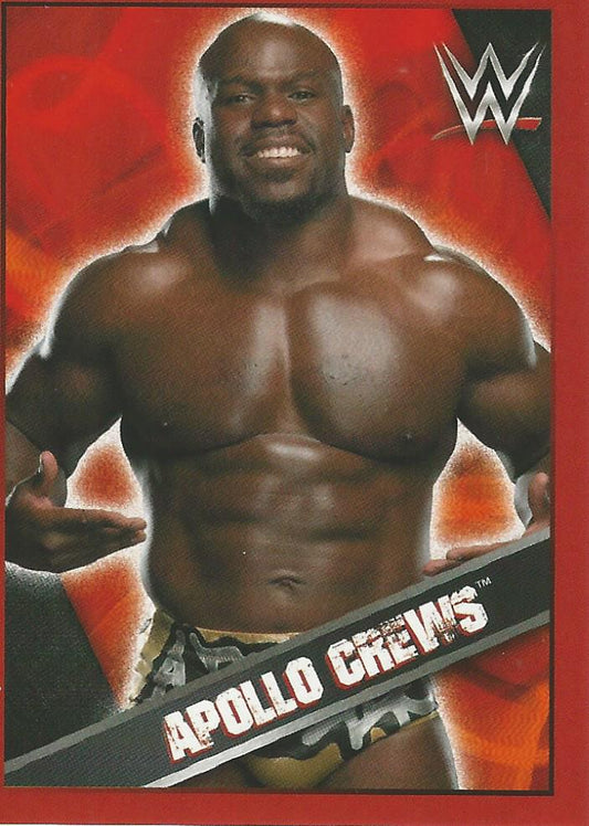 WWE Topps Then Now Forever 2016 Stickers Apollo Crews #36