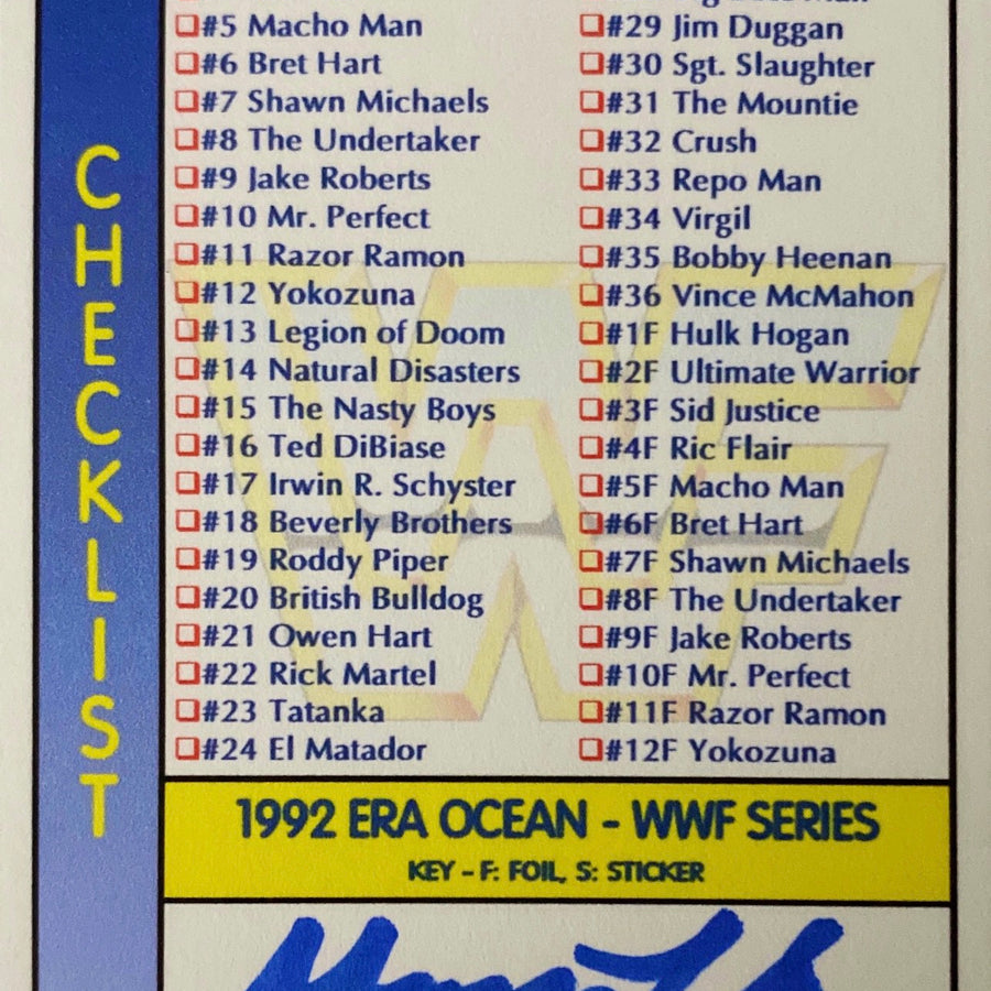 Artist Signature trading card PW Catalog