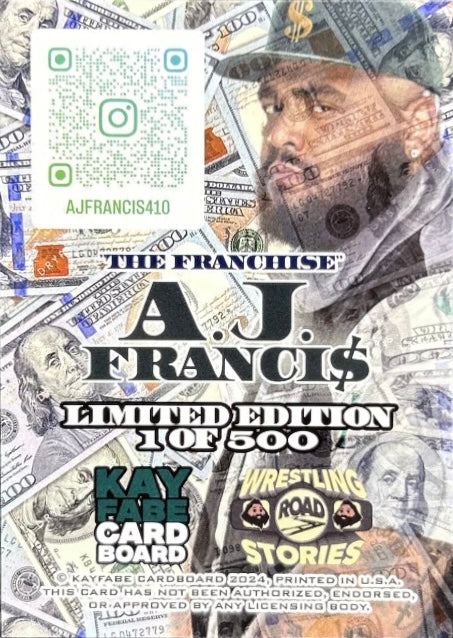 “The Franchise” A.J. Francis trading card PW Catalog