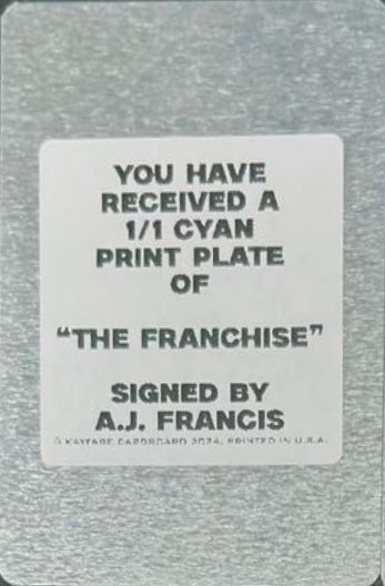 “The Franchise” A.J. Francis trading card PW Catalog