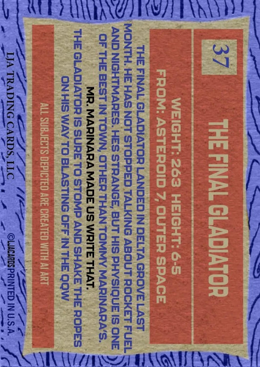 The Final Gladiator trading card PW Catalog