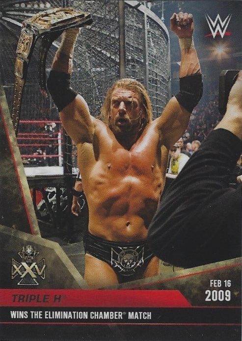 FEB 16 2009 – Triple H Wins the Elimination Chamber Match trading card PW Catalog