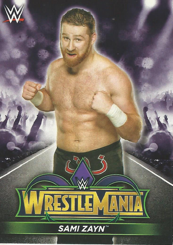 WWE Topps Road to Wrestlemania 2018 Sami Zayn R37 trading card PW Catalog
