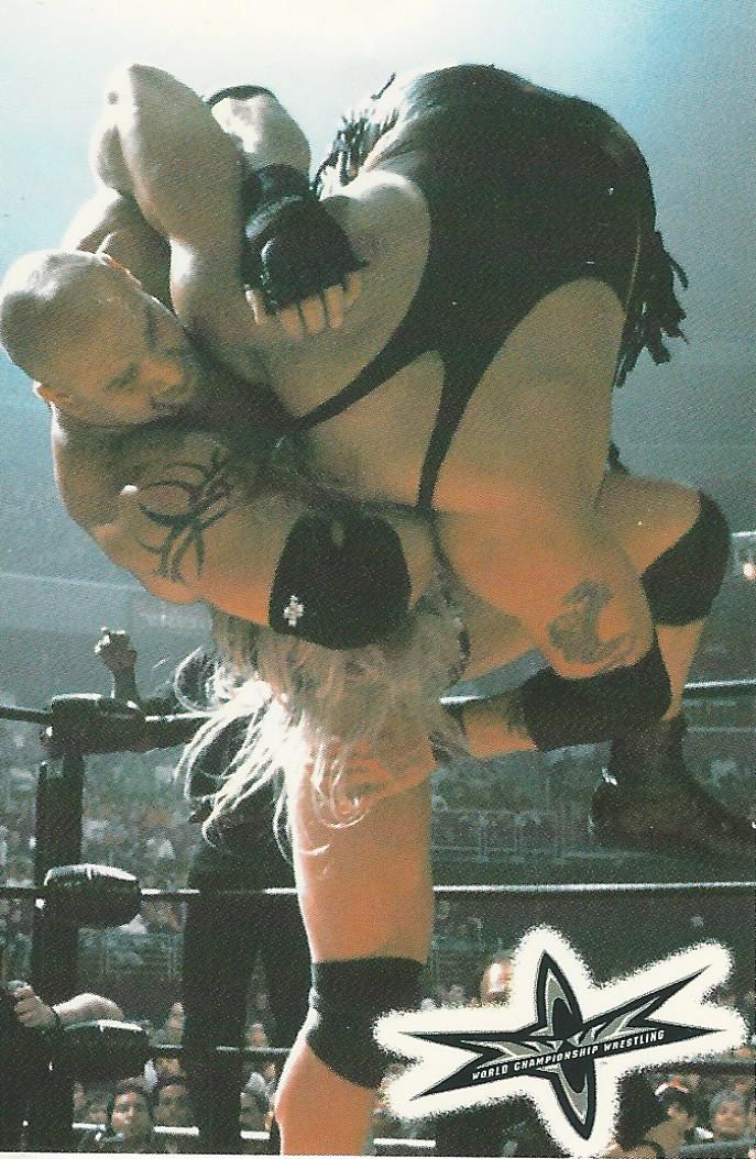 WCW Crazy Planet Stickers 1999 Goldberg trading card PW Catalog