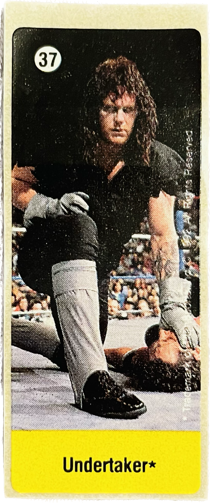 WWF Dunkin Bubble Gum Stickers (1992) No. 37 The Undertaker PW Catalog