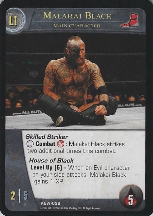 Malakai Black trading card PW Catalog