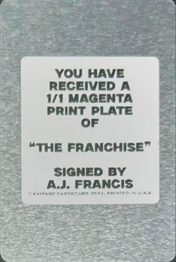 “The Franchise” A.J. Francis trading card PW Catalog