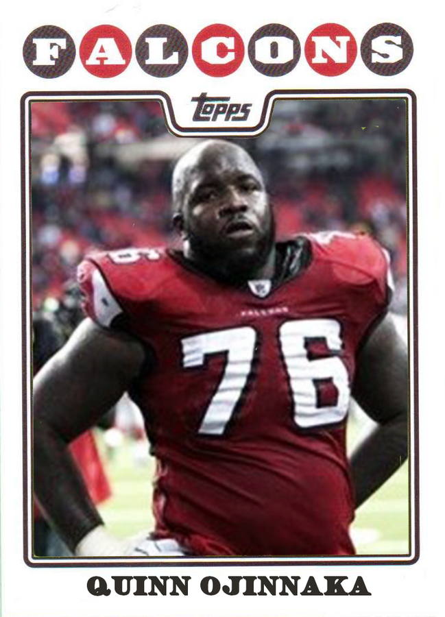 Quinn Ojinnaka – Falcons trading card PW Catalog