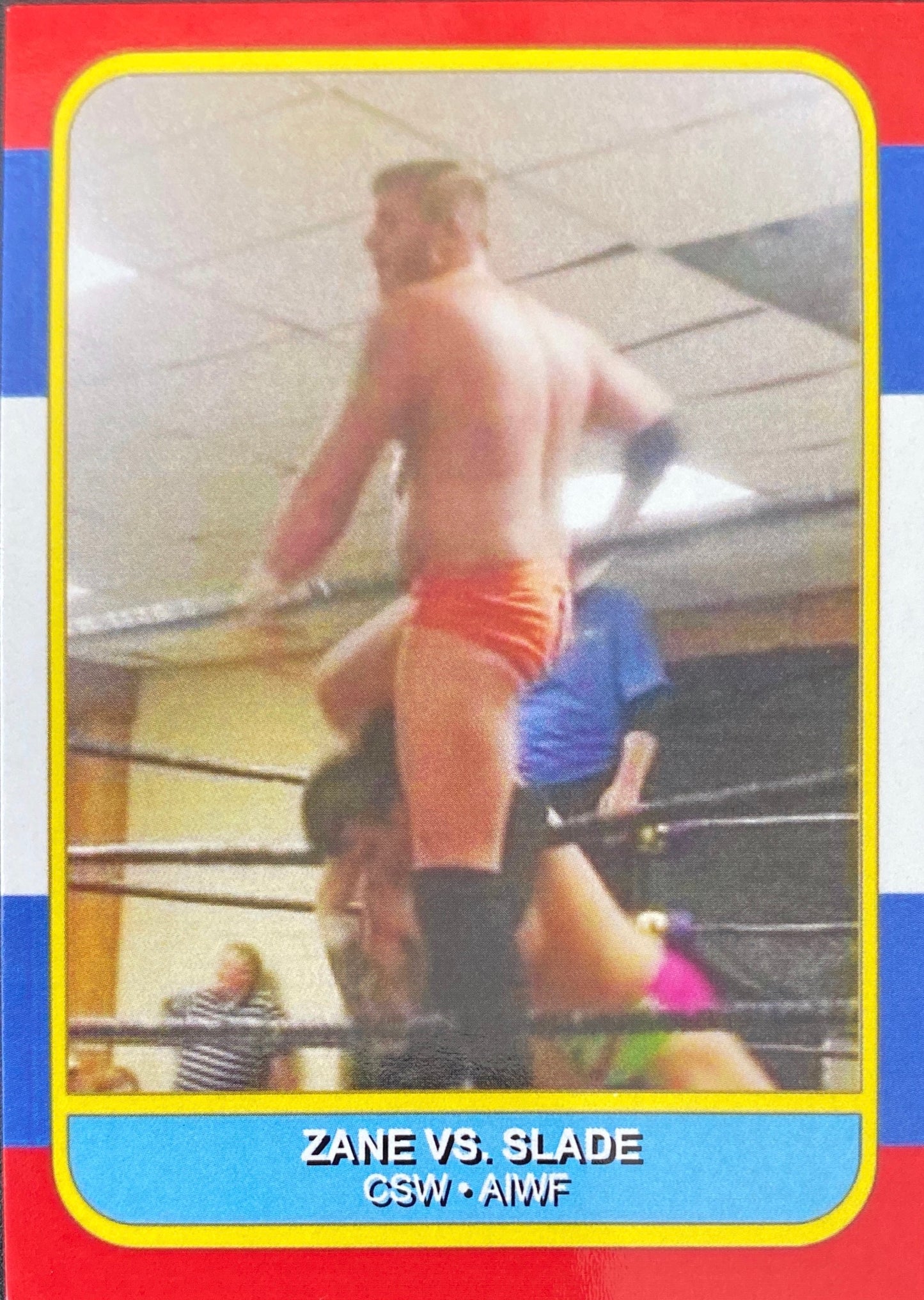 Zane vs. Slade trading card PW Catalog