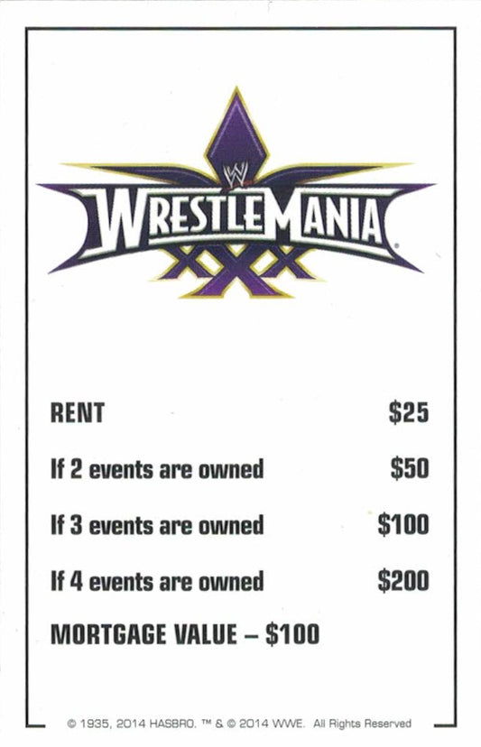 Wrestlemania XXX trading card PW Catalog