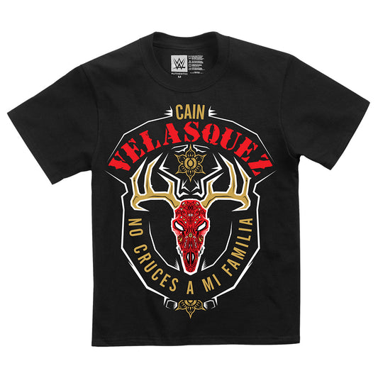 Cain Velasquez "Don't Cross My Family" Deer Skull Youth Authentic T-Shirt T-Shirt PW Catalog