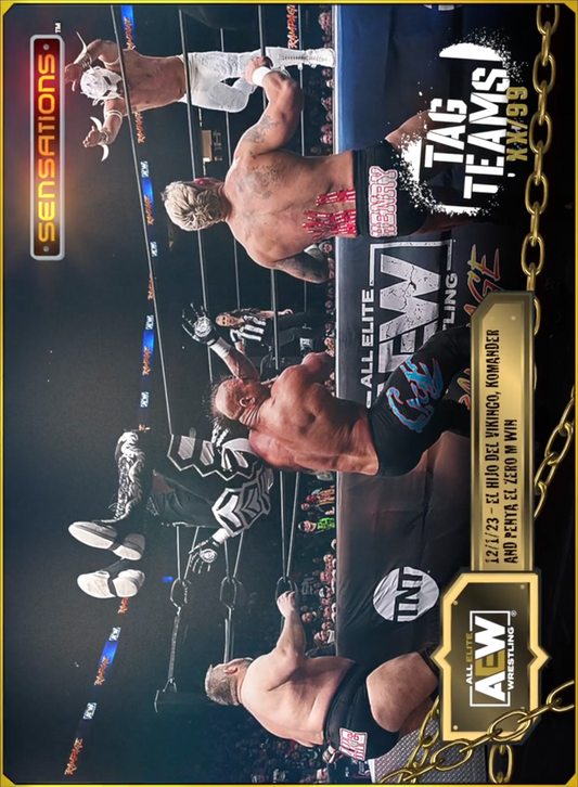 12/1/23 – el Hijo del Vikingo, Komander, Penta el Zero M – el Hijo del Vikingo, Komander and Penta el Zero M Win trading card PW Catalog