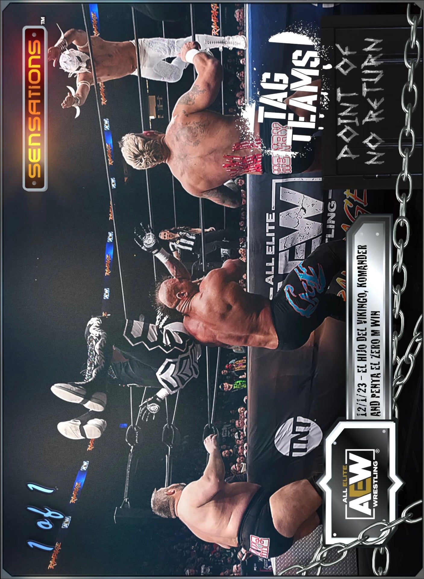 12/1/23 – el Hijo del Vikingo, Komander, Penta el Zero M – el Hijo del Vikingo, Komander and Penta el Zero M Win trading card PW Catalog